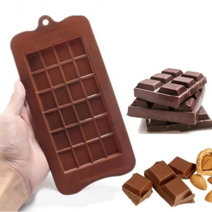 Full Plate Silicone Chocolate Block Mould High Temperature Resistant Baking DIY Mold, Full Plate Chocolate