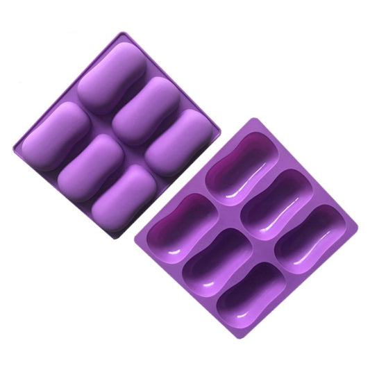6 Grids Handmade Aromatherapy Soap Mould Baking DIY Silicone Molds, 6 Grids Soap Mould