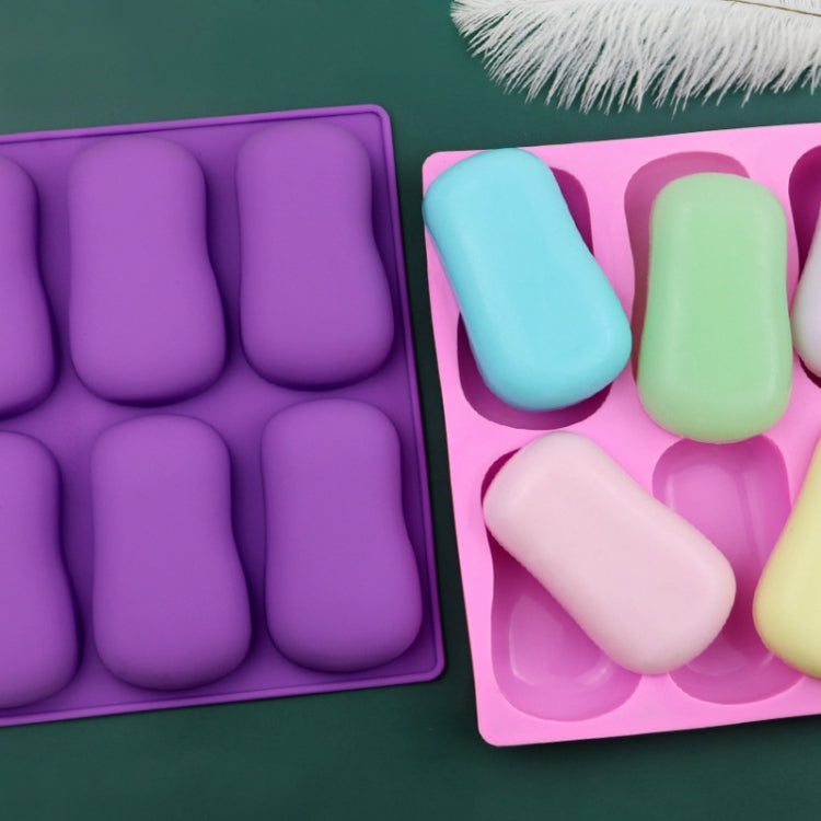 6 Grids Handmade Aromatherapy Soap Mould Baking DIY Silicone Molds, 6 Grids Soap Mould