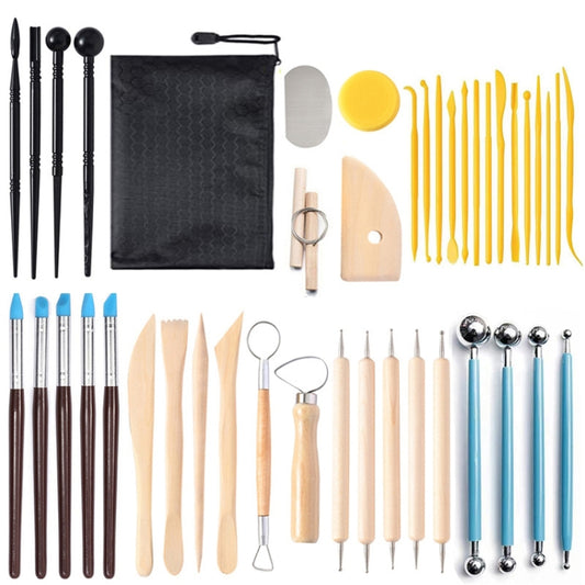 42 In 1 Clay Tools Kit Ceramics DIY Clay Sculpting Tools for Pottery Craft, Baking, Carving, 42 In 1