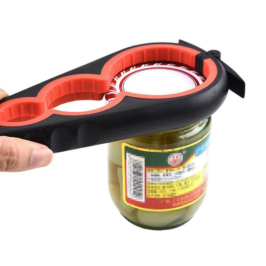 Multifunctional 4 In 1 Bottle Opener Household Saving Force Opener, Style 1 (Black Red), Style 1 (Blue), Style 2 (Black Red)