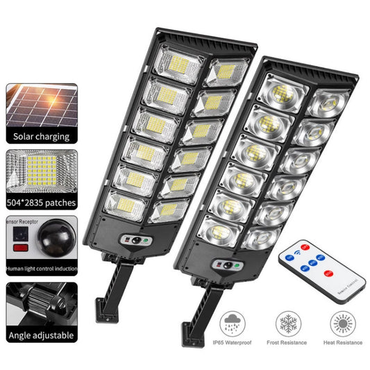 LED Strong Light Double Row Solar Garden Light Induction Street Lamps, E-SMARTER W789A-6, E-SMARTER W789B-6