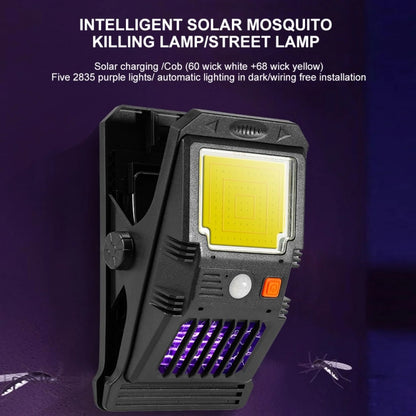 Solar Wall Lamp With Clip Mosquito Killer Lamp Portable Body Sensor Outdoor Garden Light