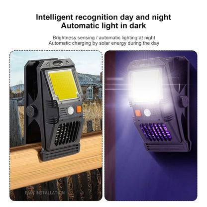 Solar Wall Lamp With Clip Mosquito Killer Lamp Portable Body Sensor Outdoor Garden Light