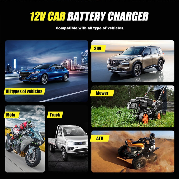 FOXSUR Cars Motorcycles 12V Lithium Cattery Charger With Battery Detection