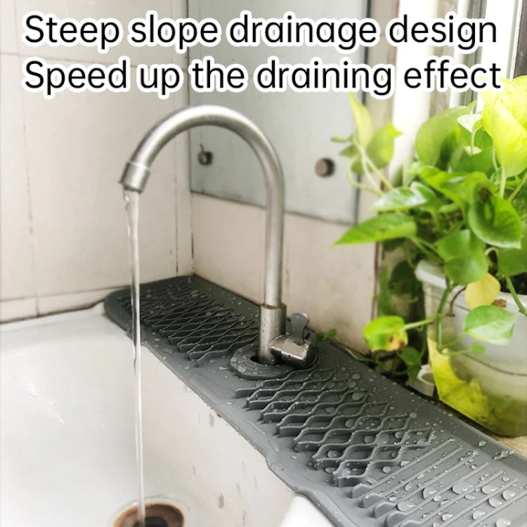 Slope Silicone Faucet Drain Pad Splash-proof Sink Faucet Mat
