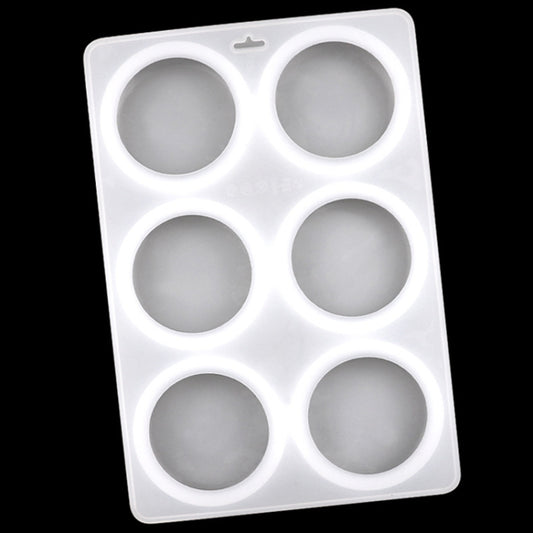 6 Grids Round Silicone Cake Molds Home DIY Handmade Soap Mould