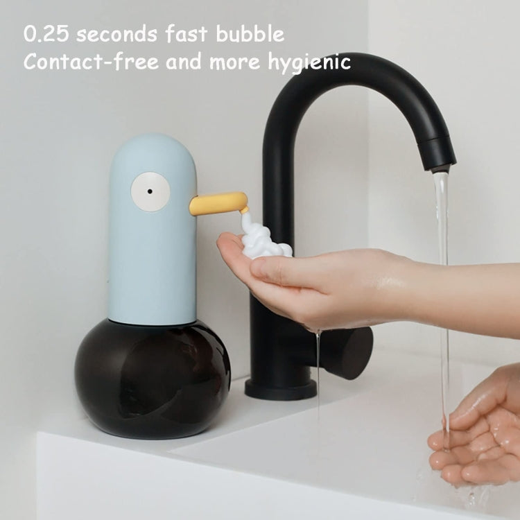 Cute Duck Automatic Foam Soap Dispenser Rechargeable Touchless Hand Washing Machine For Bathroom Kitchen, Blue, Yellow