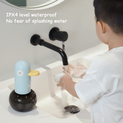Cute Duck Automatic Foam Soap Dispenser Rechargeable Touchless Hand Washing Machine For Bathroom Kitchen, Blue, Yellow