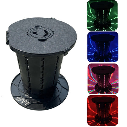 Retractable Portable Travel Toilet Collapsible Stool for Outdoors Fishing Camping, Ordinary White, Ordinary Black, With Light White, With Light Black
