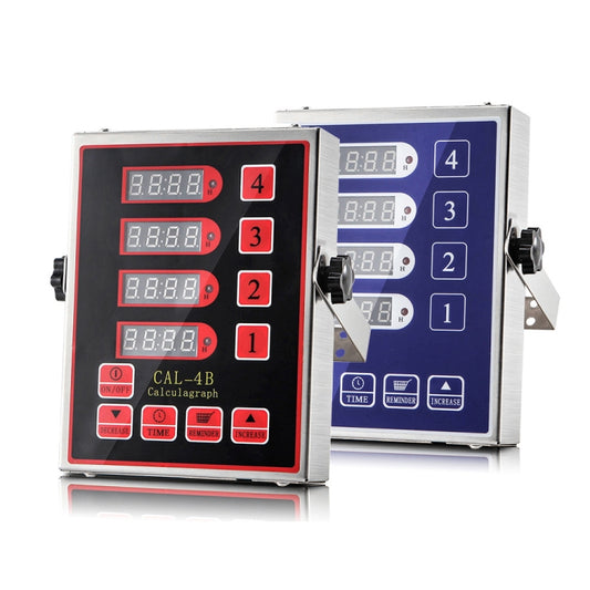 4 Channels Commercial Kitchen Timer With Loud Alarm Adjustable Cooking Reminder, EU Plug, US Plug, UK Plug, AU Plug