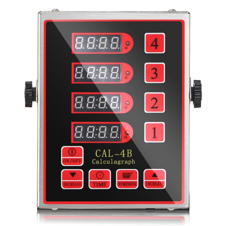 4 Channels Commercial Kitchen Timer With Loud Alarm Adjustable Cooking Reminder, EU Plug, US Plug, UK Plug, AU Plug