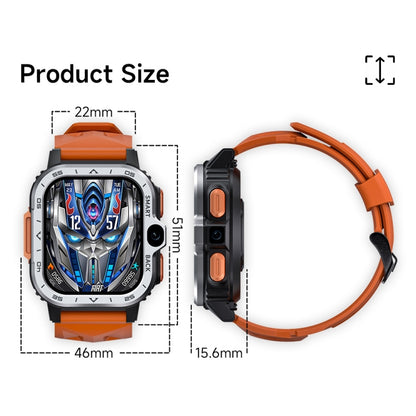 LOKMAT APPLLP 4 MAX 2.02-Inch Android 8.1 Full Network Wifi Card Bluetooth Smart Watch