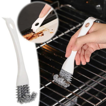 3pcs 2-in-1 Kitchen Stove Cleaning Brush Shovel Barbecue Rack Cleaning Brush, 2-in-1 BBQ Cleaning Brush