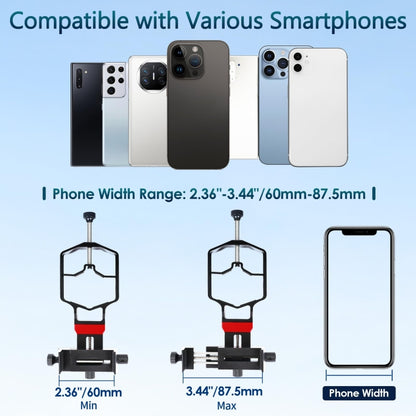 Tridaptor Digiscoping Adapter 3-Axis Telescope Phone Mount For Binocular Monocular Microscope