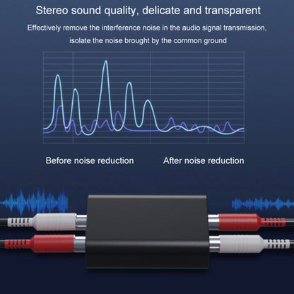 RCA Audio Ground Loop Isolator Anti-Interference Noise Reducer Eliminate Current Sound Bluetooth Receiver
