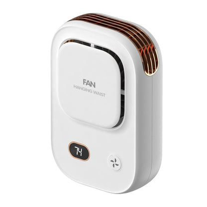 HX-150A Outdoor Digital Display Silent USB Charging Bladeless Waist Hanging Neck Fan