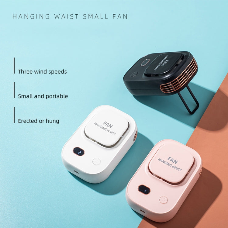 HX-150A Outdoor Digital Display Silent USB Charging Bladeless Waist Hanging Neck Fan