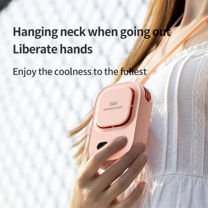 HX-150A Outdoor Digital Display Silent USB Charging Bladeless Waist Hanging Neck Fan