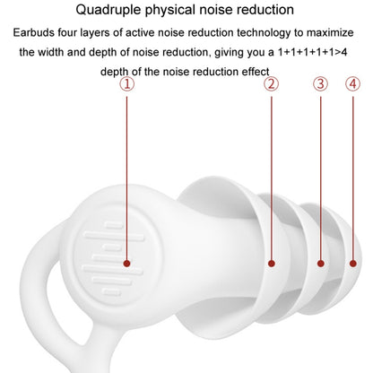 Noise Canceling Sleeping Earplugs Triple Layer Soundproofing Silicone Swimming Earplugs, Triple Layer