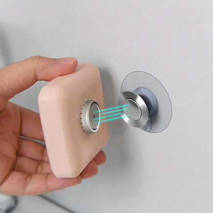Stainless Steel Magnetic Soap Holder Bathroom Wall Mounted Drainage Nail Free Soap Rack, Cone, Cylinder