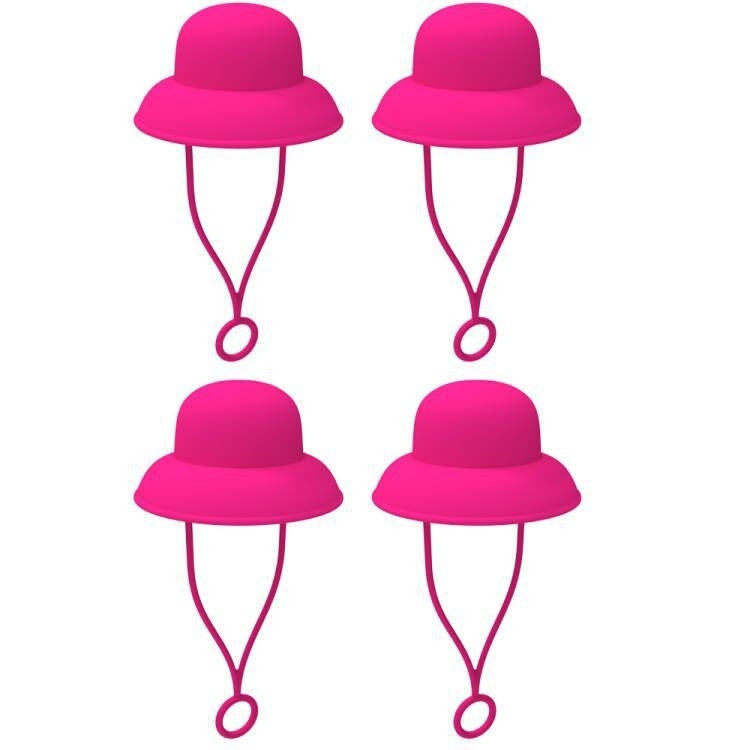 4pcs /Set Silicone Straw Cap 6-10mm Universal Size Dust Plugs, Cowboy Hat Rose Red, Cowboy Hat Black, Cowboy Hat Brown, Vintage Hat Rose Red, Vintage Hat Brown, Vintage Hat Black, Hanging Rope Cowboy Hat Brown, Hanging Rope Cowboy Hat Black������������...