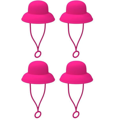4pcs /Set Silicone Straw Cap 6-10mm Universal Size Dust Plugs, Cowboy Hat Rose Red, Cowboy Hat Black, Cowboy Hat Brown, Vintage Hat Rose Red, Vintage Hat Brown, Vintage Hat Black, Hanging Rope Cowboy Hat Brown, Hanging Rope Cowboy Hat Black������������...