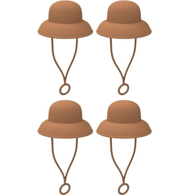 4pcs /Set Silicone Straw Cap 6-10mm Universal Size Dust Plugs, Cowboy Hat Rose Red, Cowboy Hat Black, Cowboy Hat Brown, Vintage Hat Rose Red, Vintage Hat Brown, Vintage Hat Black, Hanging Rope Cowboy Hat Brown, Hanging Rope Cowboy Hat Black������������...