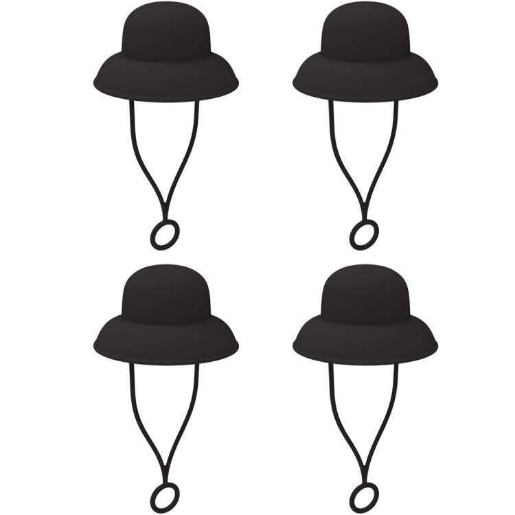 4pcs /Set Silicone Straw Cap 6-10mm Universal Size Dust Plugs, Cowboy Hat Rose Red, Cowboy Hat Black, Cowboy Hat Brown, Vintage Hat Rose Red, Vintage Hat Brown, Vintage Hat Black, Hanging Rope Cowboy Hat Brown, Hanging Rope Cowboy Hat Black������������...