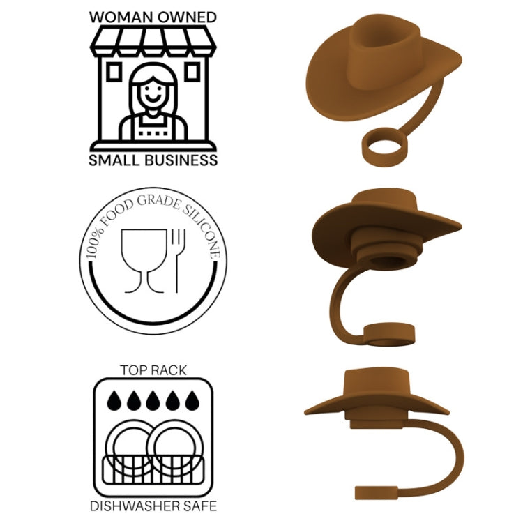 4pcs /Set Silicone Straw Cap 6-10mm Universal Size Dust Plugs, Cowboy Hat Rose Red, Cowboy Hat Black, Cowboy Hat Brown, Vintage Hat Rose Red, Vintage Hat Brown, Vintage Hat Black, Hanging Rope Cowboy Hat Brown, Hanging Rope Cowboy Hat Black������������...