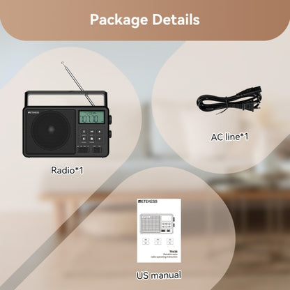 Retekess TR638 LCD Digital Display Full-Band Bluetooth FM Radio Support External Antenna