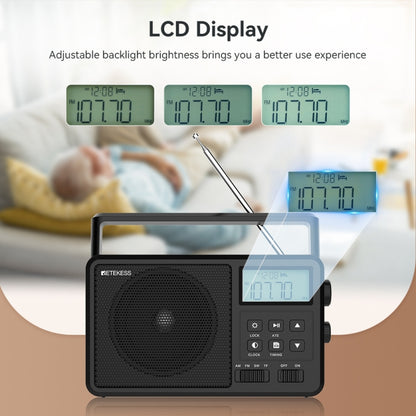 Retekess TR638 LCD Digital Display Full-Band Bluetooth FM Radio Support External Antenna