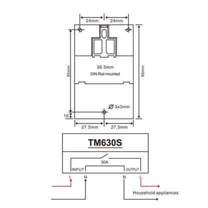 SINOTIMER TM630S-4 12V 30A Timer Switch 1 Second Interval Weekly Programmable Time Relay