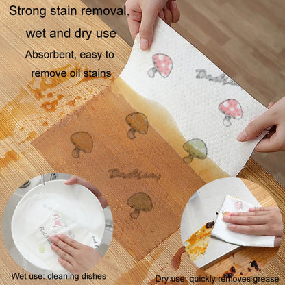 Thickened Disposable Dishwashing Cloth Rag Wet And Dry Oil-absorbing Kitchen Paper, 25pcs /Roll, 40pcs /Roll, 70pcs /Roll, 88pcs /Roll, 98pcs /Roll
