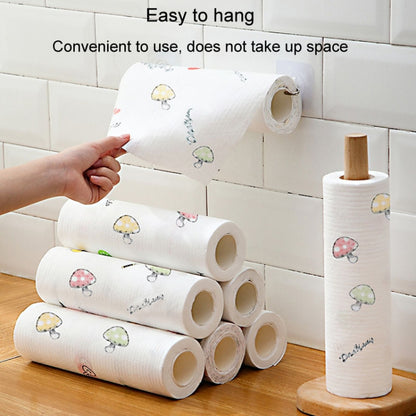 Thickened Disposable Dishwashing Cloth Rag Wet And Dry Oil-absorbing Kitchen Paper, 25pcs /Roll, 40pcs /Roll, 70pcs /Roll, 88pcs /Roll, 98pcs /Roll