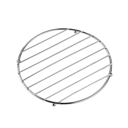 Stainless Steel Electroplating Kitchen Thickened Pot Rack Household Heat Insulating Mat Anti-Scald Dish Mat, Square, Circular