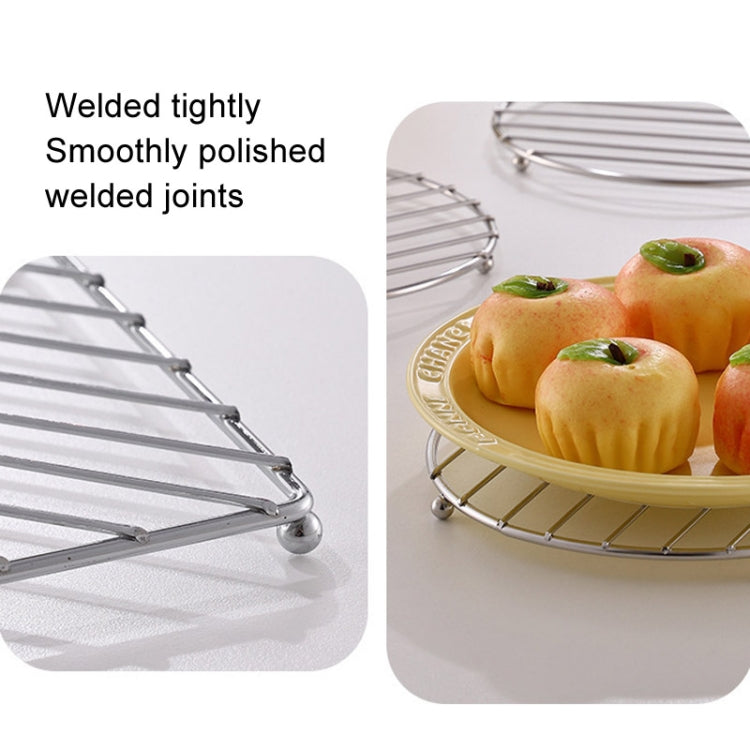 Stainless Steel Electroplating Kitchen Thickened Pot Rack Household Heat Insulating Mat Anti-Scald Dish Mat, Square, Circular