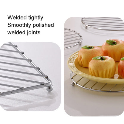 Stainless Steel Electroplating Kitchen Thickened Pot Rack Household Heat Insulating Mat Anti-Scald Dish Mat, Square, Circular