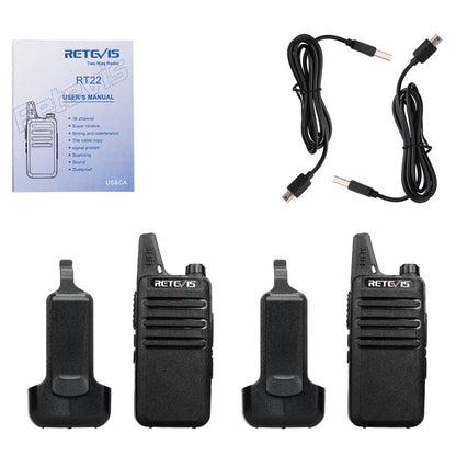 RETEVIS RT22 Hotel Mini Charging Two-Way Wireless Intercom Walkie Talkie