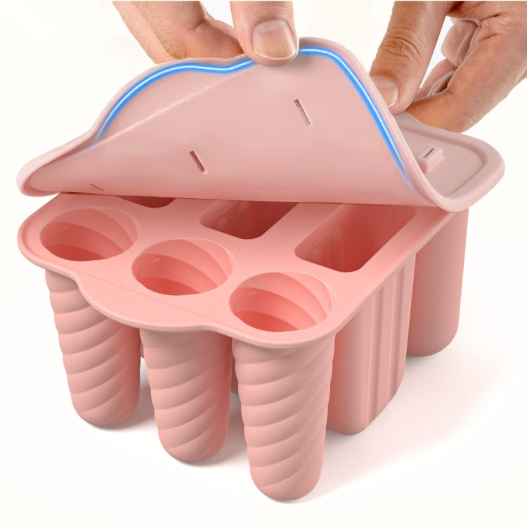 9 Grids Ice Cream Mould Silicone Ice Compartment Homemade Ice Cube Membrane Maker, Yellow A, Pink A, Green A
