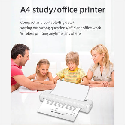 A4-XZ 203DPI A4 Home Portable Smart Wireless Inkless Thermal Printer