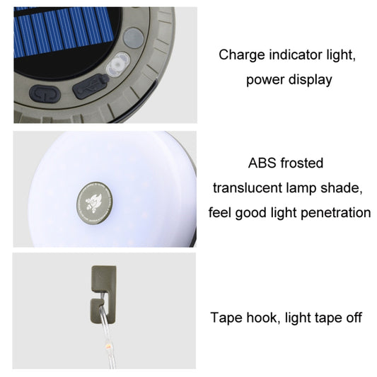 Solar LED Camping Light Type-C Charging Colorful String Lights