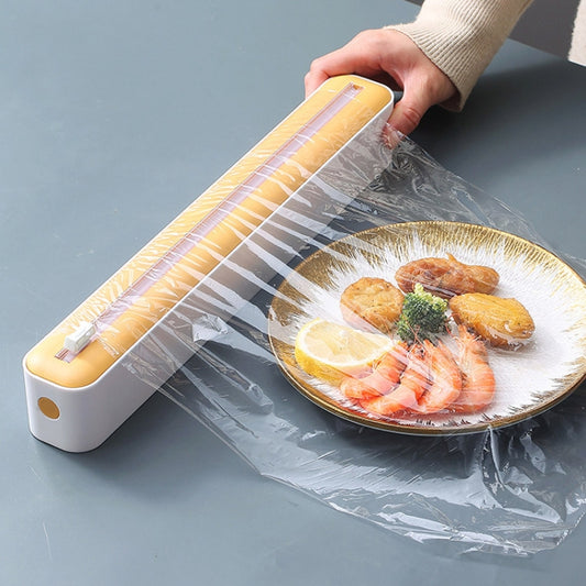 Cling Film Cutter Adjustable Storage Cutting Box, Yellow White, Blue White, Black White, Yellow White Magnetic Sticker, Blue White Magnetic Sticker, Black White Magnetic Sticker, Yellow White Magnet+Suction Cup, Blue White Magnet+Suction Cup�����������...