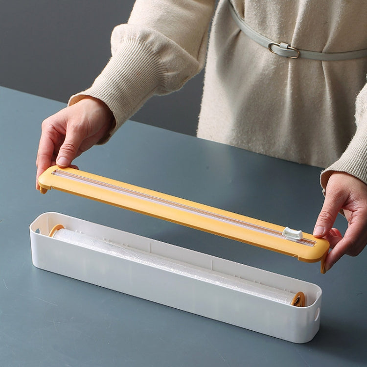 Cling Film Cutter Adjustable Storage Cutting Box, Yellow White, Blue White, Black White, Yellow White Magnetic Sticker, Blue White Magnetic Sticker, Black White Magnetic Sticker, Yellow White Magnet+Suction Cup, Blue White Magnet+Suction Cup�����������...