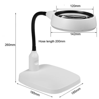 Desktop With 21 LED Lights 10X HD Reading Repair Metal Hose Magnifier