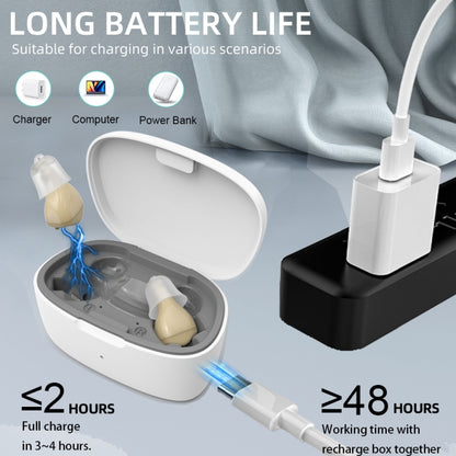 Z-68 In-ear TWS Invisible Hearing Aid Digital Sound Amplifier with Charging Box, Z-68