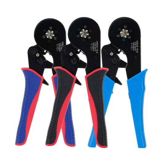 Wire Tube Type European Terminal Crimping Pliers, HCS8 16-6 Blue, HCS8 16-6 Blue Red, HCS8 16-6 Red Black