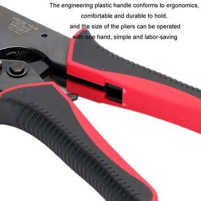 Wire Tube Type European Terminal Crimping Pliers, HCS8 16-6 Blue, HCS8 16-6 Blue Red, HCS8 16-6 Red Black
