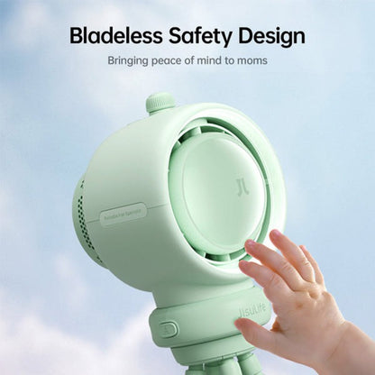 JisuLife Stroller Fan Life2S High Speed Energy Saving Stroller Mini Fan Octopus Bladeless Swingable Head Air Purifying Fan