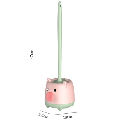 Cute Cartoon Toilet Brush Bathroom Cornerless Wall Mounted With Base Cleaning Brush
